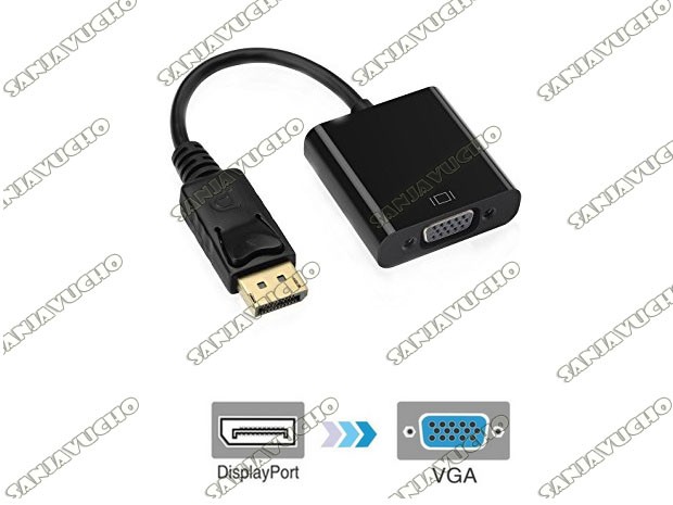 &u+   CONVERTIDOR VIDEO CABLE DISPLAYPORT A VGA (1231)